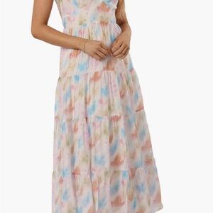 Floral Petal & Pup Maxi Dress